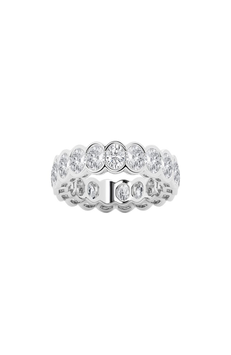 Badgley Mischka Collection 14K Gold Oval Lab Created Diamond Eternity Band Ring - 4.0ct., Main, color,