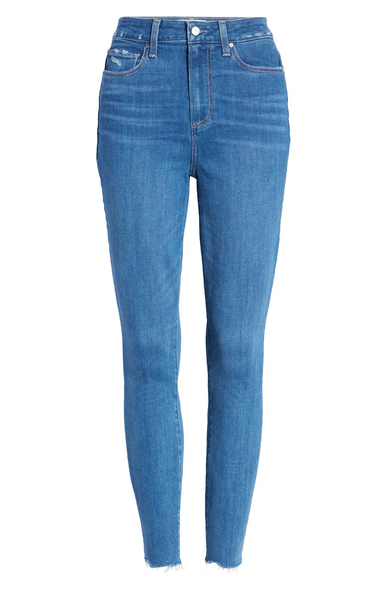 PAIGE Cheeky Raw Hem Ankle Skinny Jeans, Alternate, color, 