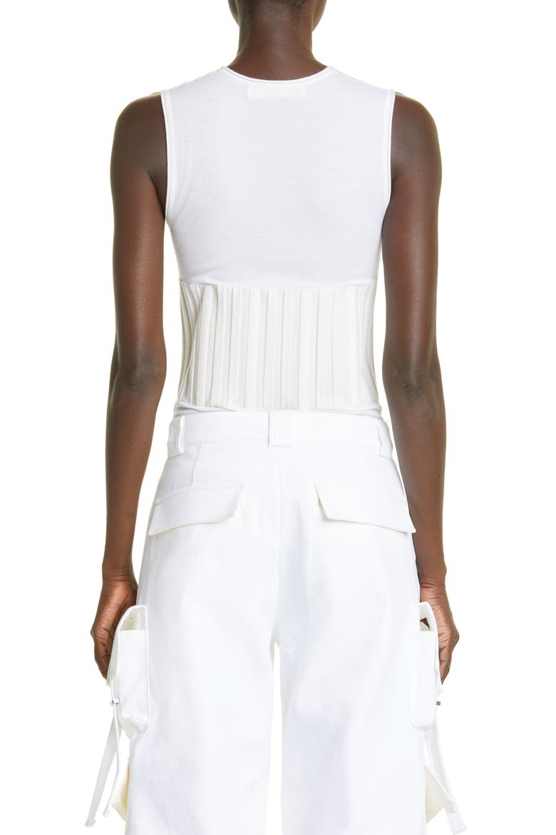 Two-Tone Merino Wool Blend Tank, Alternate, color, WHITE/ CREAM
