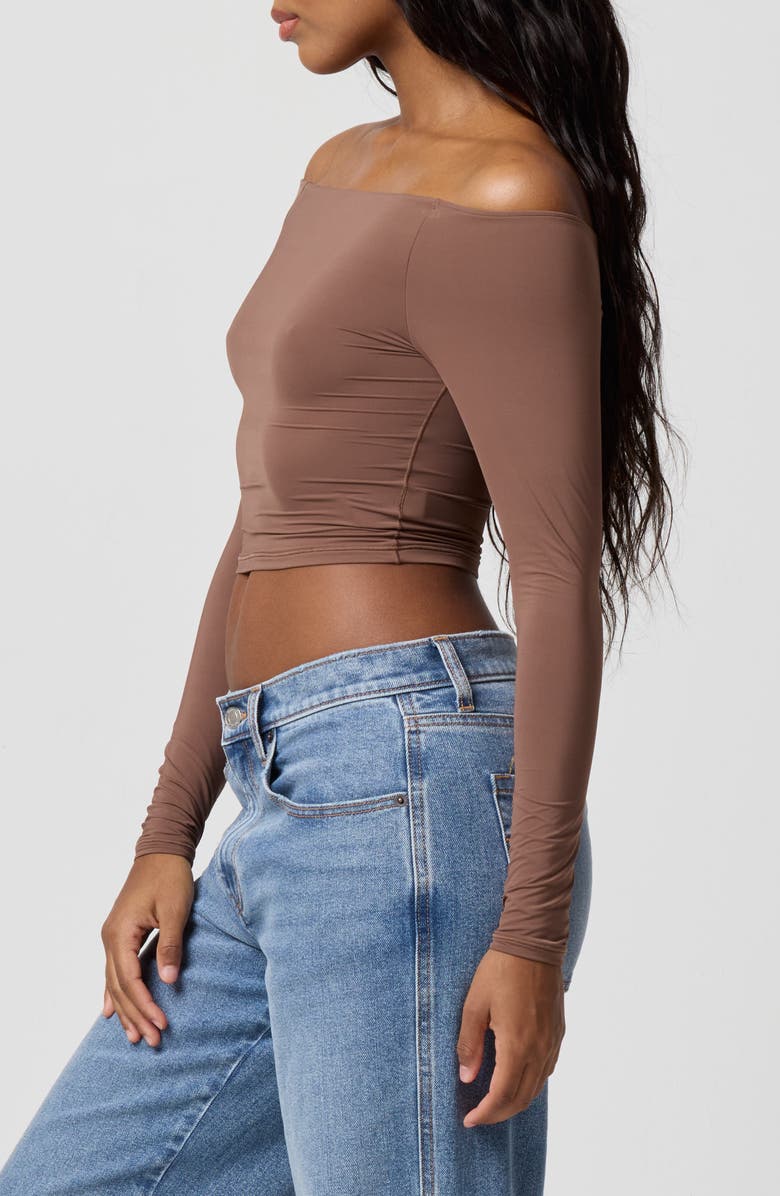 Florence by Mills Softie Flex Long Sleeve Top, Alternate, color, Chestnut