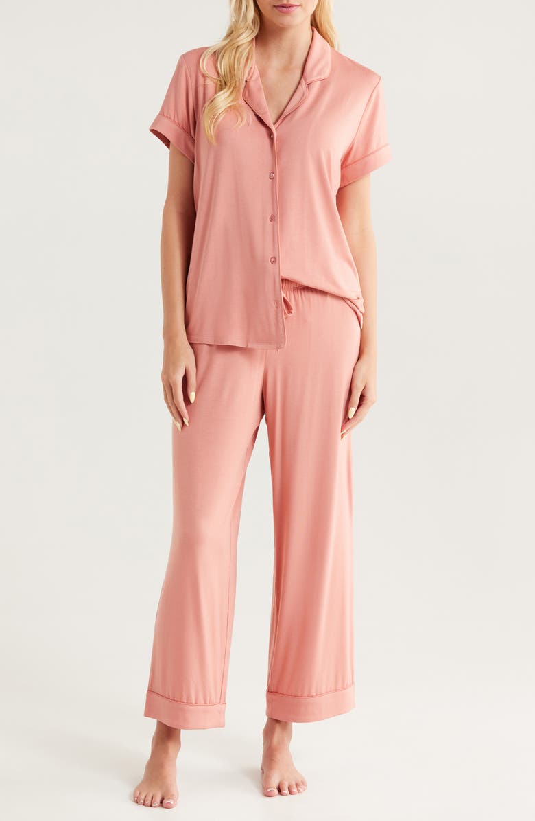 Nordstrom Moonlight Eco Crop Pajamas, Main, color, Pink Desert
