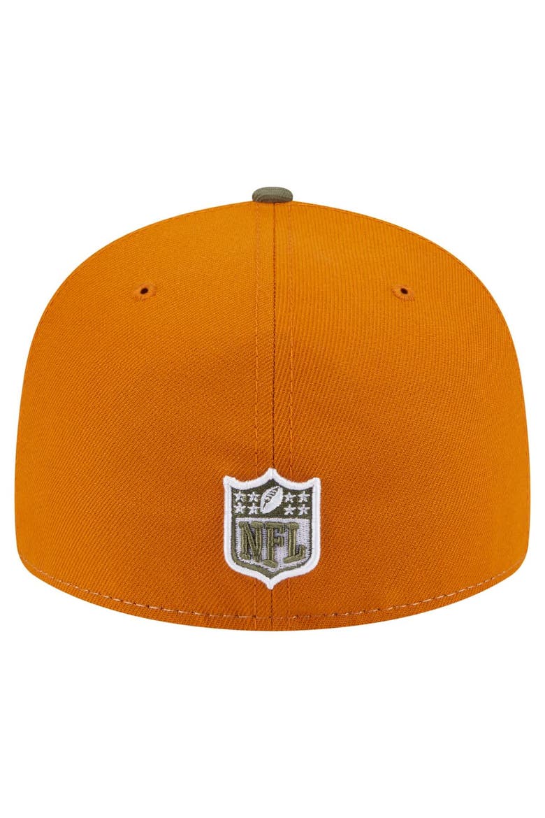 Men's New Era Olive/Brown Detroit Lions Two-Tone Color Pack Split Panel 59FIFTY Fitted Hat, Alternate, color, Olive