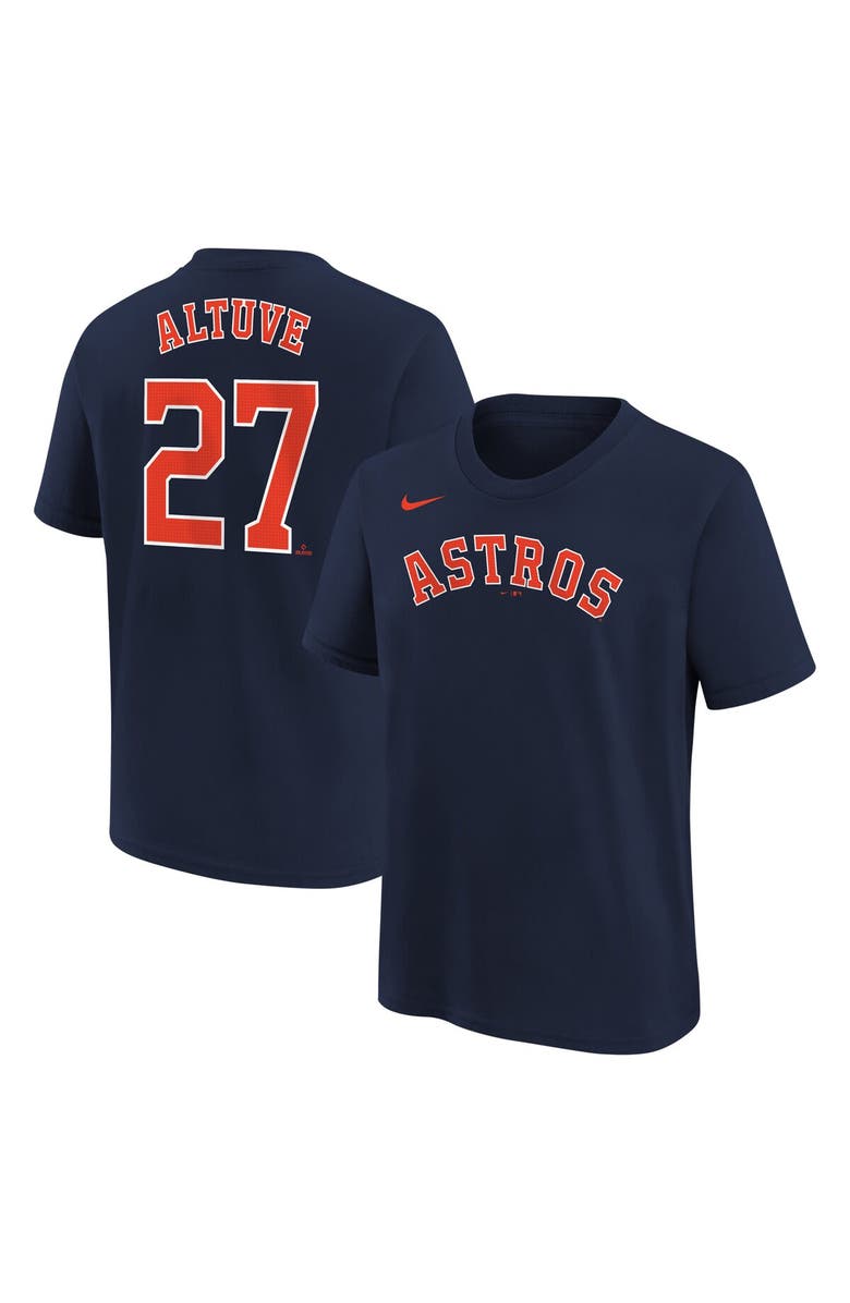Nike Youth Nike Jose Altuve Navy Houston Astros Home Player Name & Number T-Shirt, Main, color, Navy
