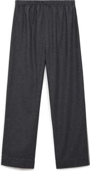 MANGO Cotton Flannel Pajama Pants