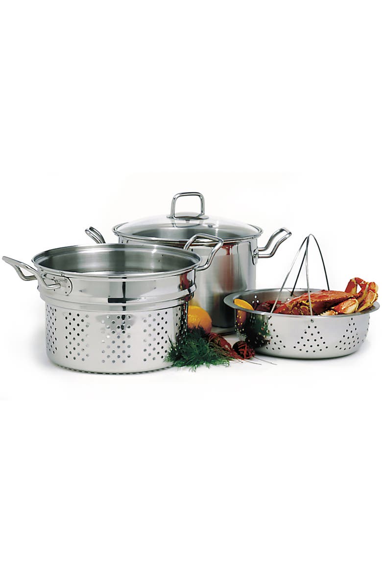 Krona Steamer and Cooker Set, Main, color, Silver
