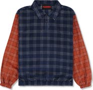 PLEASURES Colorblock Check Cotton Corduroy Shirt
