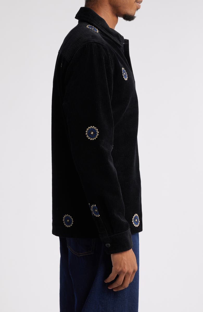 Les Deux Layton Floral Medallion Cotton Corduroy Button-Up Overshirt, Alternate, color, 