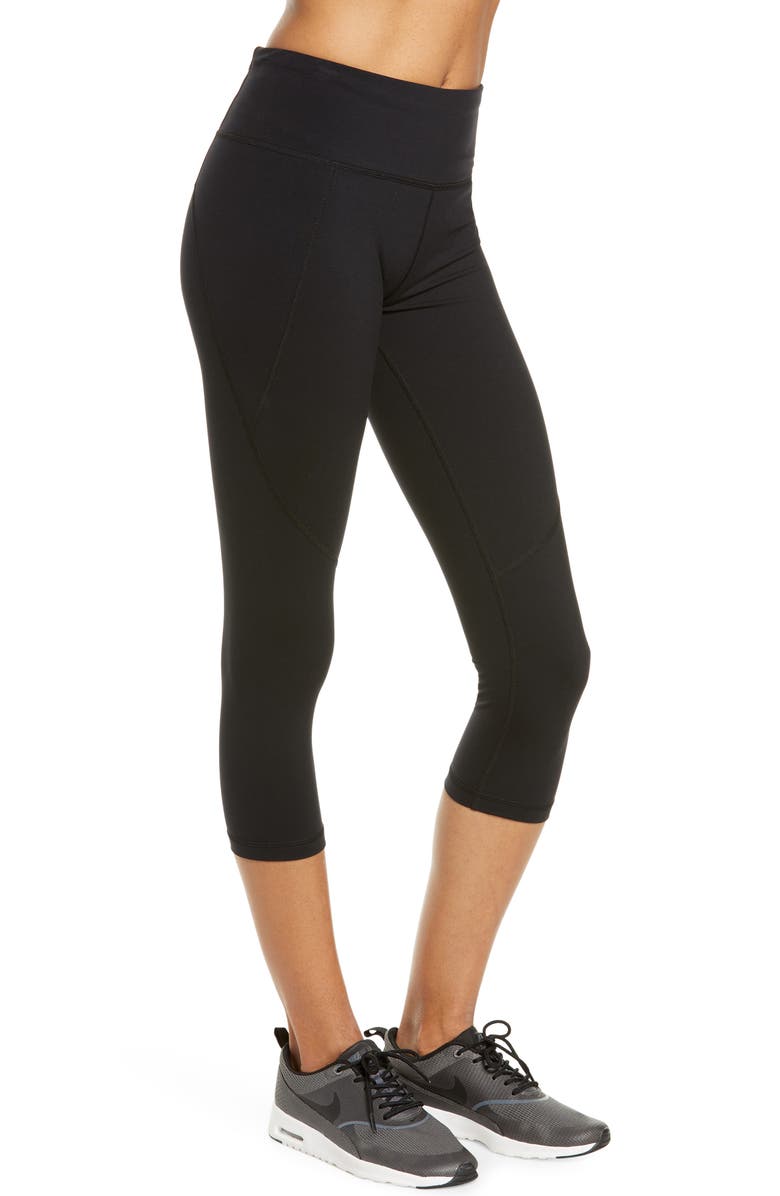 Sweaty Betty Power Workout Crop Pocket Leggings, Alternate, color, Black