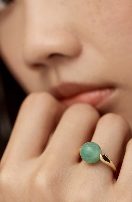 Monica Vinader X Kate Young Round Stone Ring In Multi