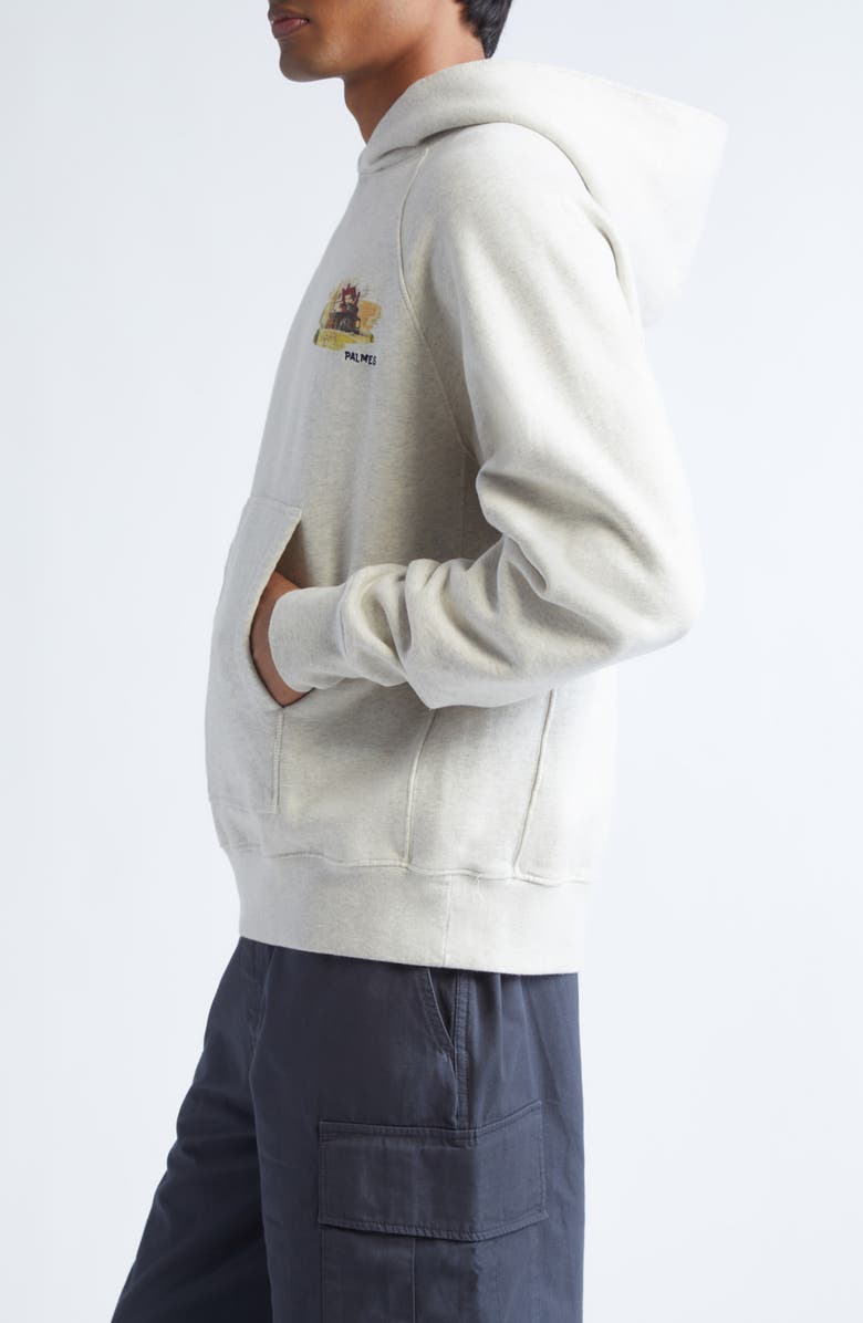 PALMES Porch Graphic Hoodie, Alternate, color, Oatmeal