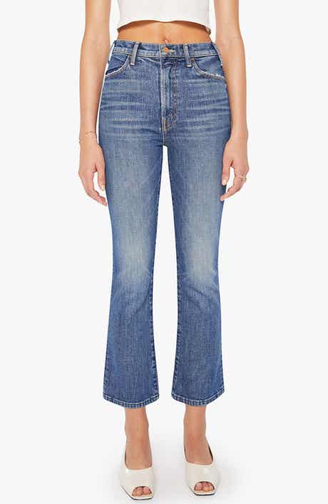 MOTHER The Hustler High Waist Ankle Bootcut Jeans