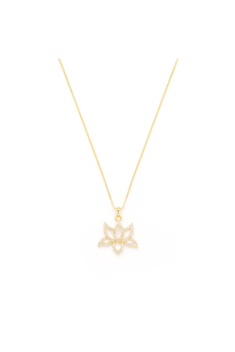 Illuminate Lotus Necklace, Main, color, Gold