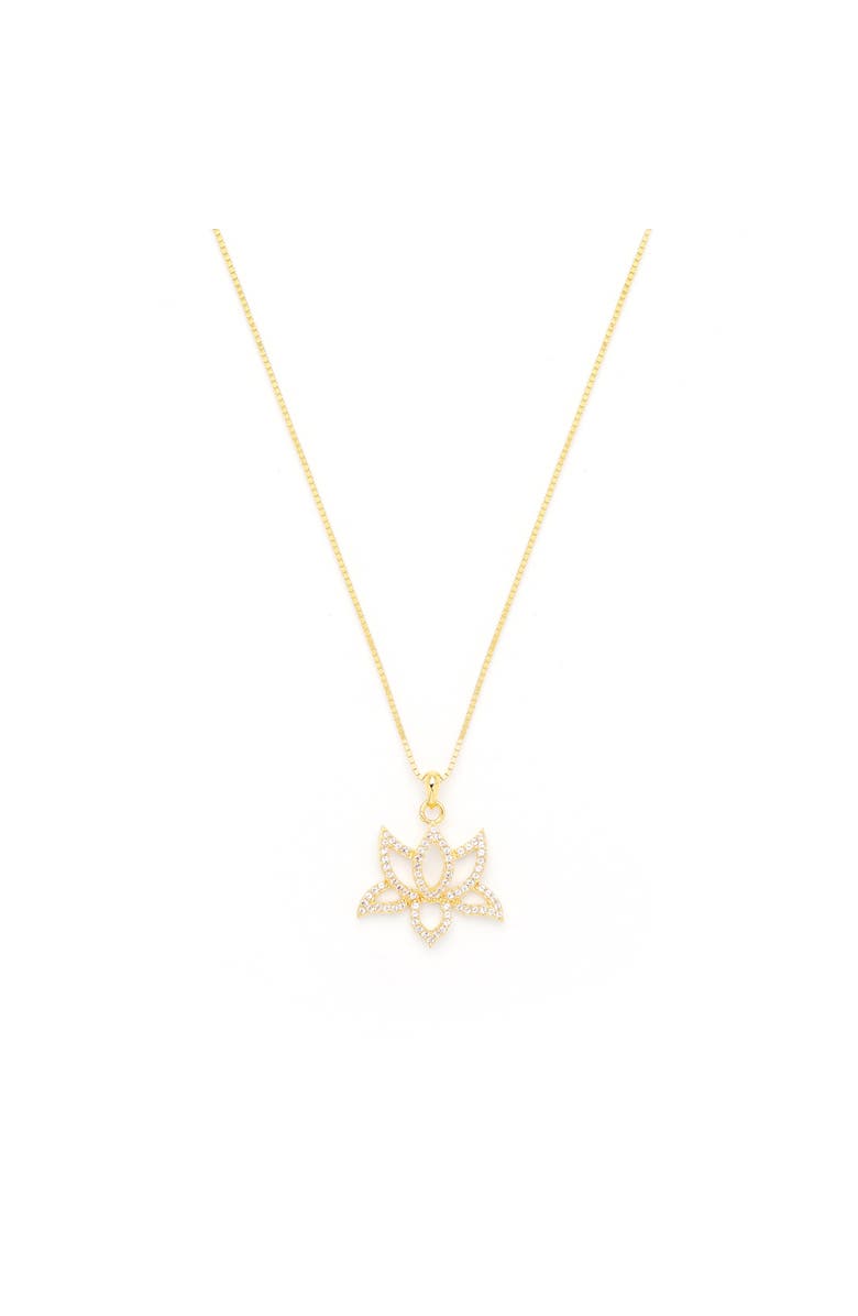 Seven Saints Illuminate Lotus Necklace, Main, color, Gold