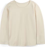 Mightly Organic Cotton Long Sleeve Ribbed Scoop Neck Tee