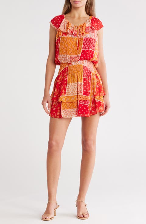 Mittie Cap Sleeve Tiered Minidress