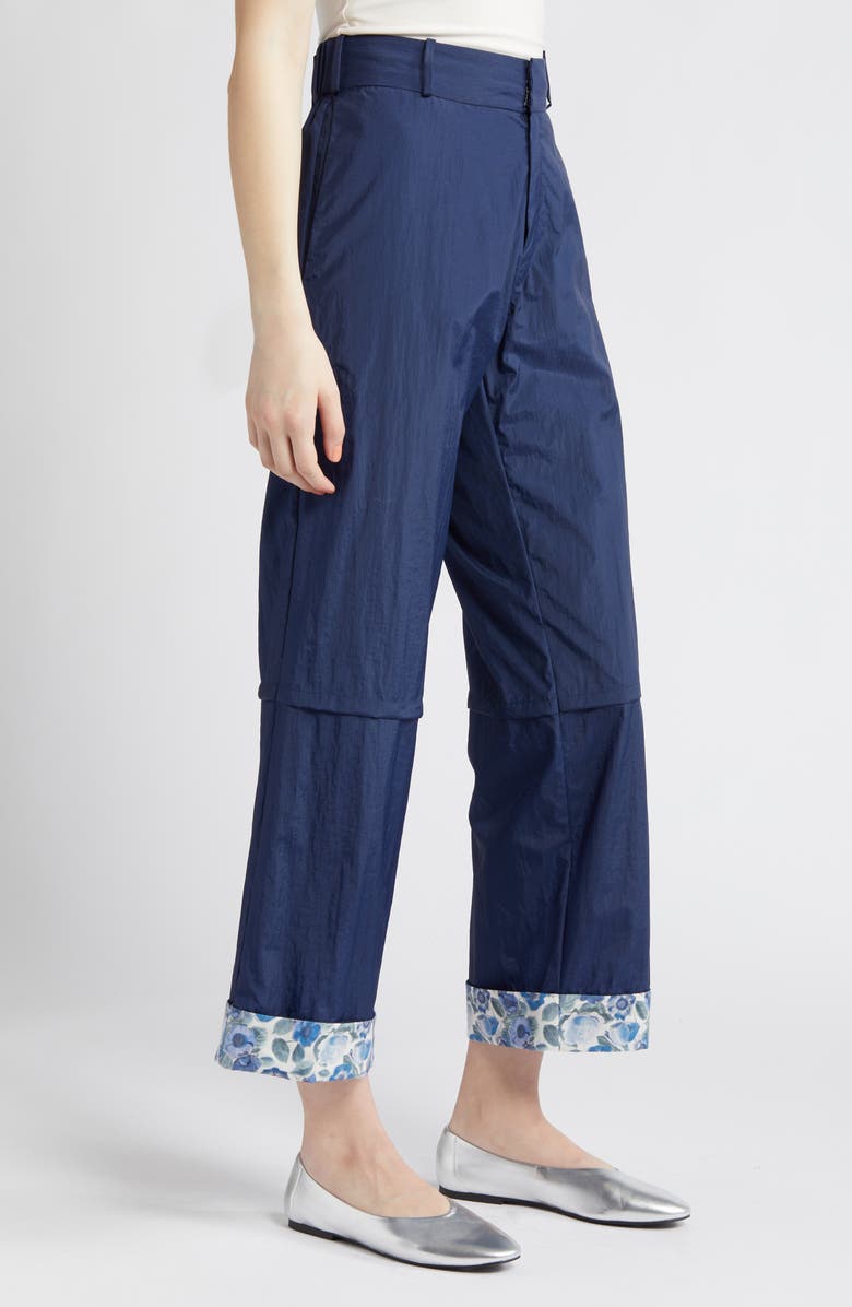 COMING OF AGE x Liberty London Heidi Rose Print Cuff Pants, Alternate, color, Navy/Heidi Rose