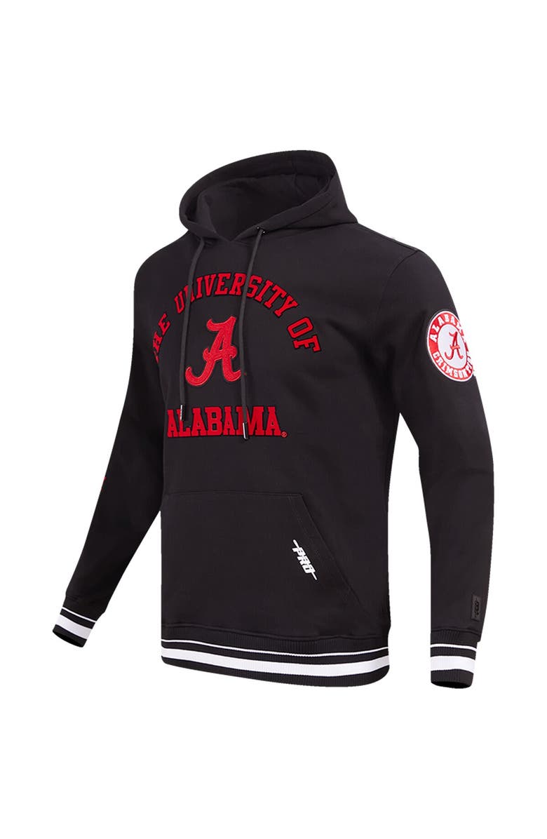 PRO STANDARD Men's Pro Standard Black Alabama Crimson Tide Classic Stacked Logo Pullover Hoodie, Alternate, color, 