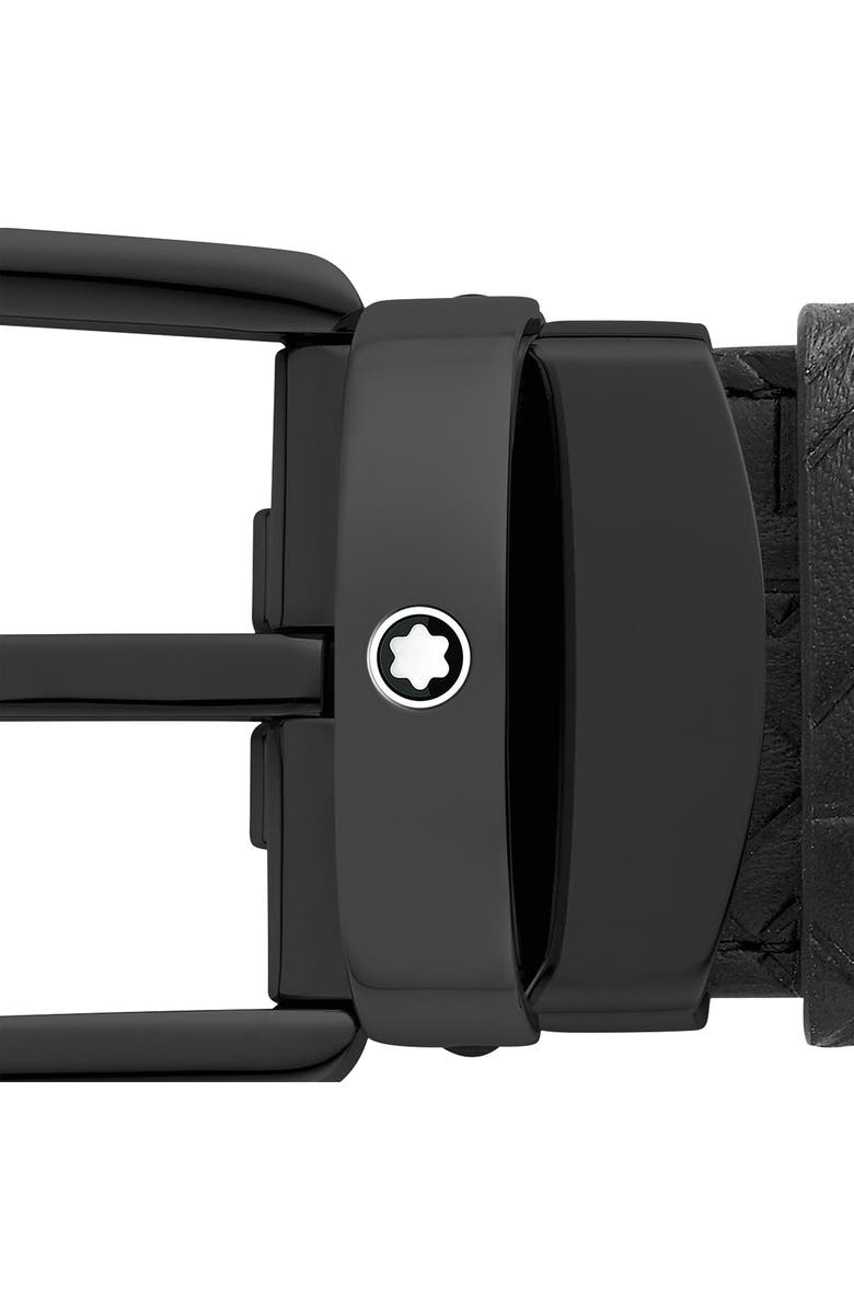 Montblanc Horseshoe Buckle Leather Belt, Alternate, color, 