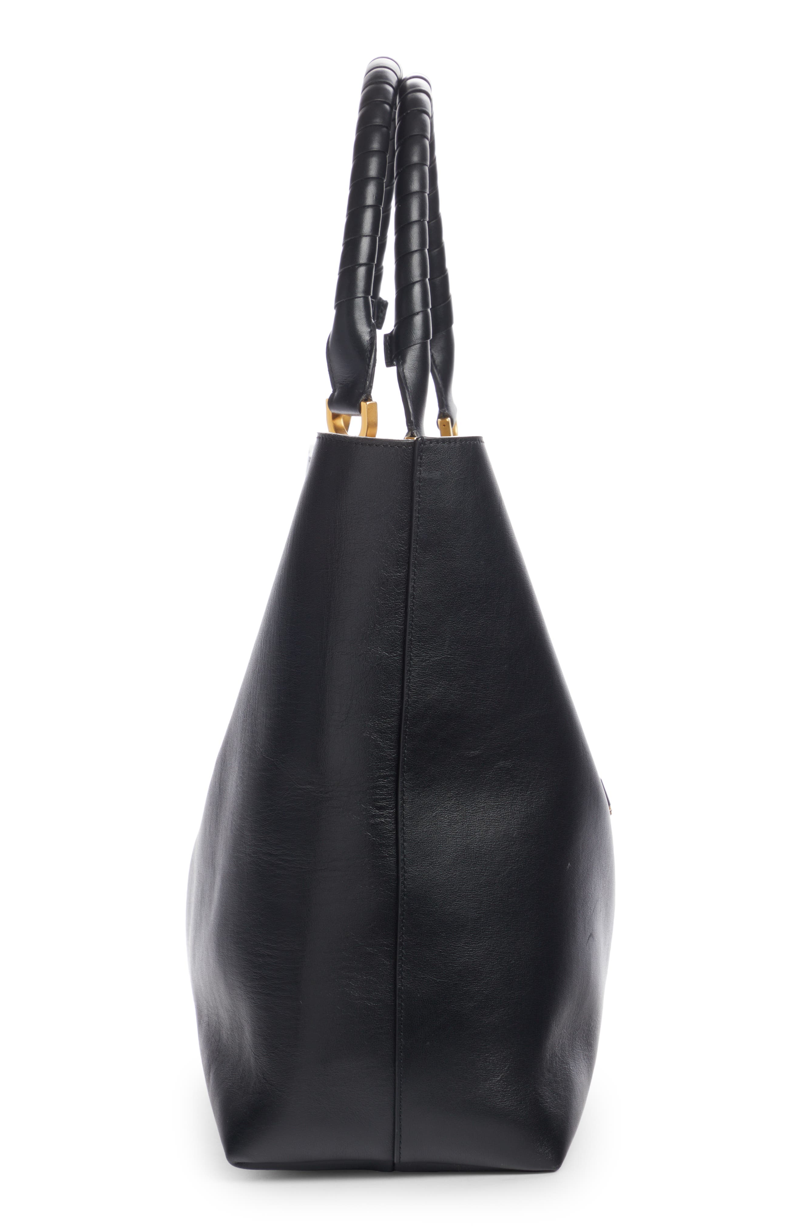 Chloé Large Marcie Grained Calfskin Leather Tote, Alternate, color, 