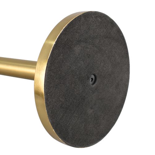 Happimess Avery Modern Classic Metal With Non Slip Weighted Marble Base Paper Towel Holder In Gold