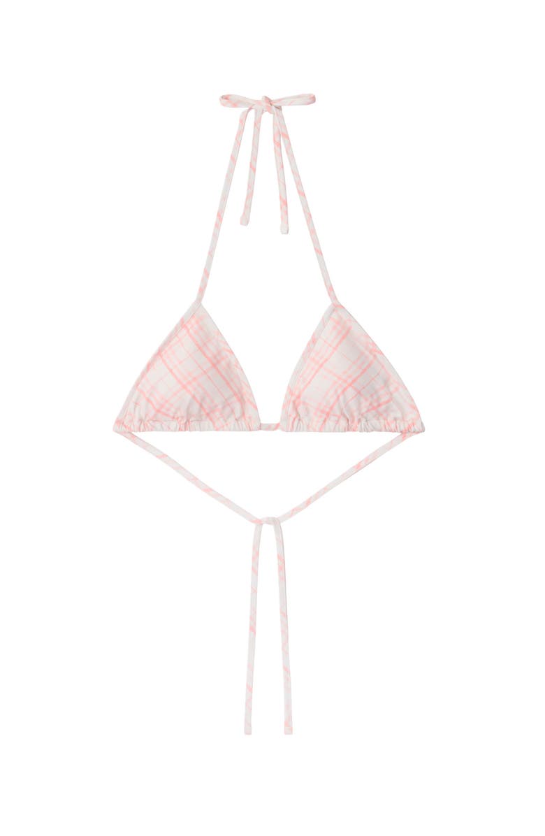 Burberry Check Bikini Top, Main, color, Dusky Rose