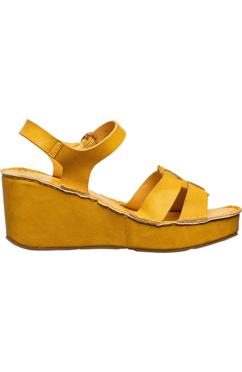 ANTELOPE Saya Platform Wedge Slingback Sandal, Alternate, color, Daffodil