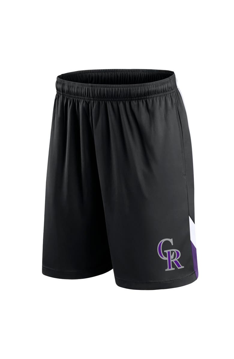 FANATICS Men's Fanatics Branded Black Colorado Rockies Slice Shorts, Alternate, color, 