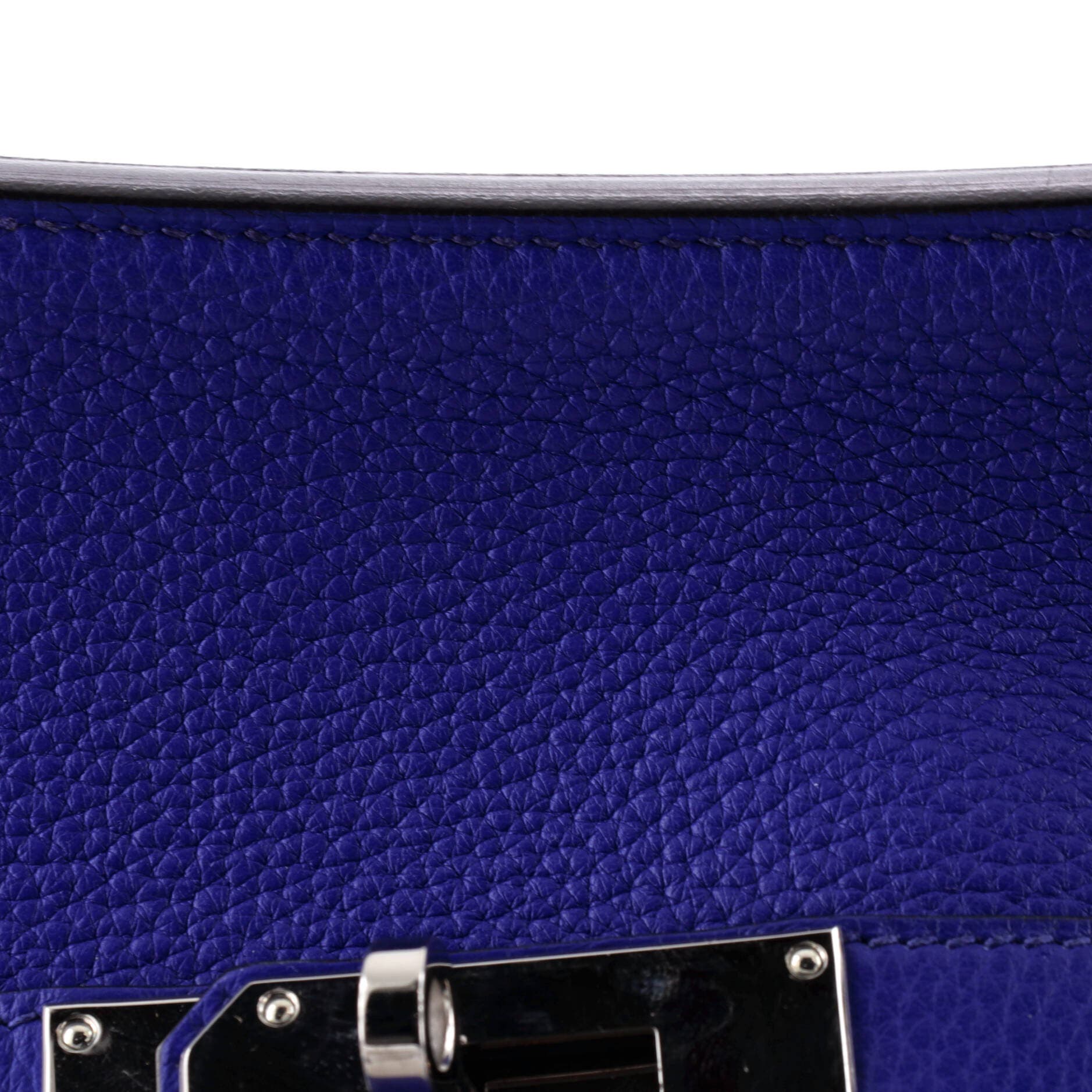 Pre-Owned Hermes Jypsiere Bag Clemence 34, Alternate, color, Bleu Electrique