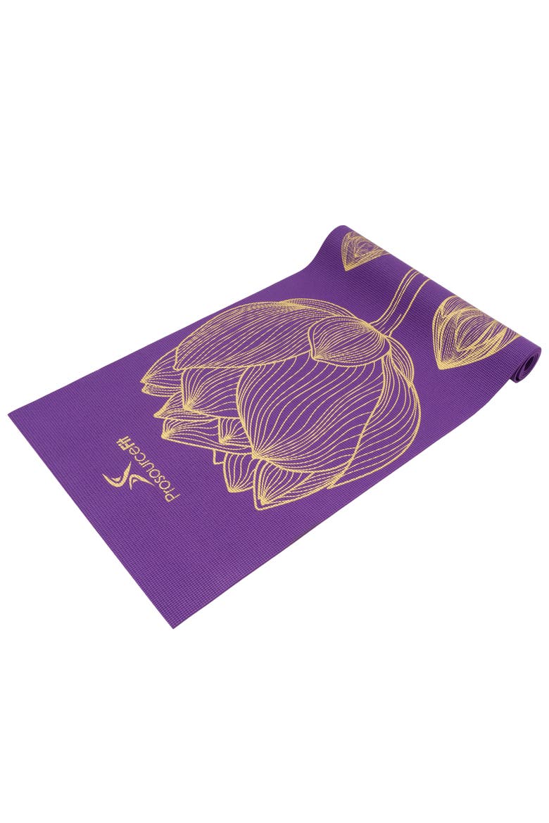 Printed Yoga Mat, Alternate, color, Brown