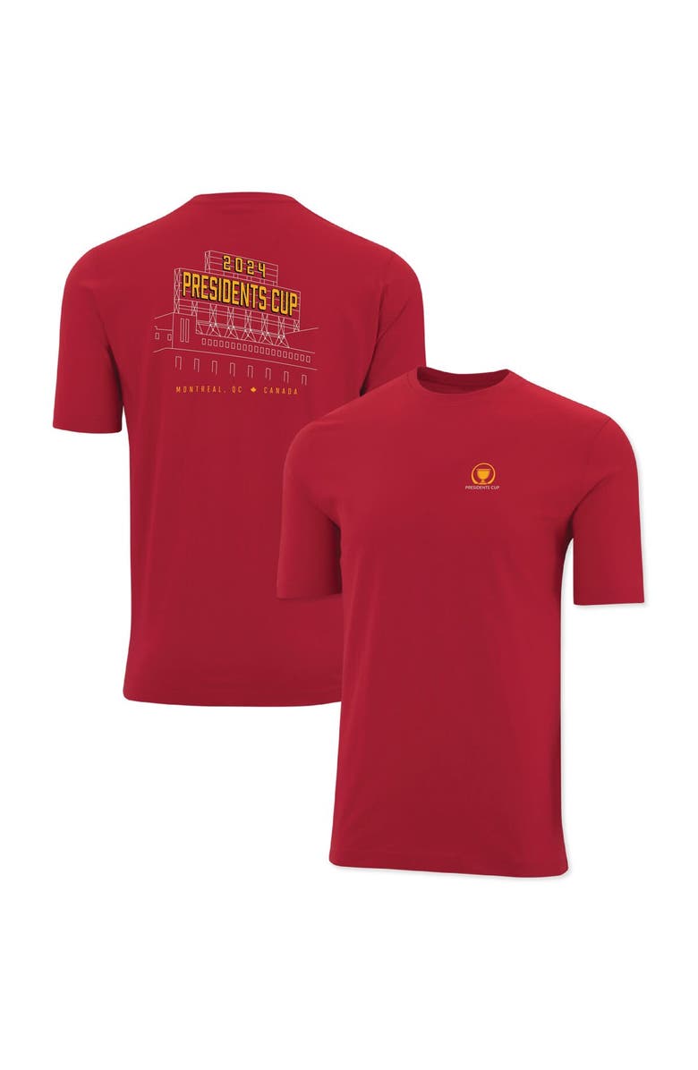AHEAD Men's Ahead  Red 2024 Presidents Cup  Pembroke T-Shirt, Main, color, 