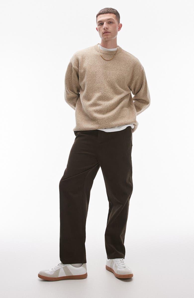 Topman Tapered Corduroy Pants, Main, color, 
