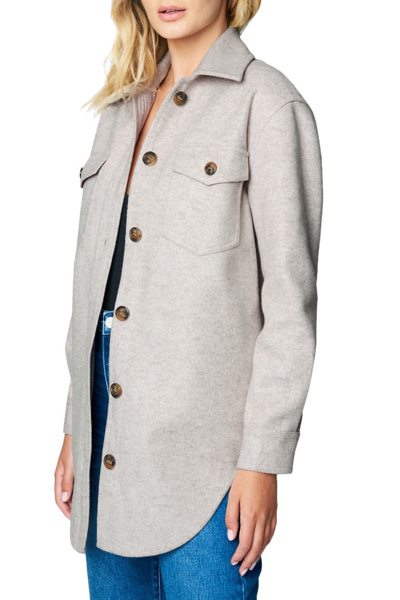Brushed Fleece Longline Shacket, Alternate, color, ALL AROUND