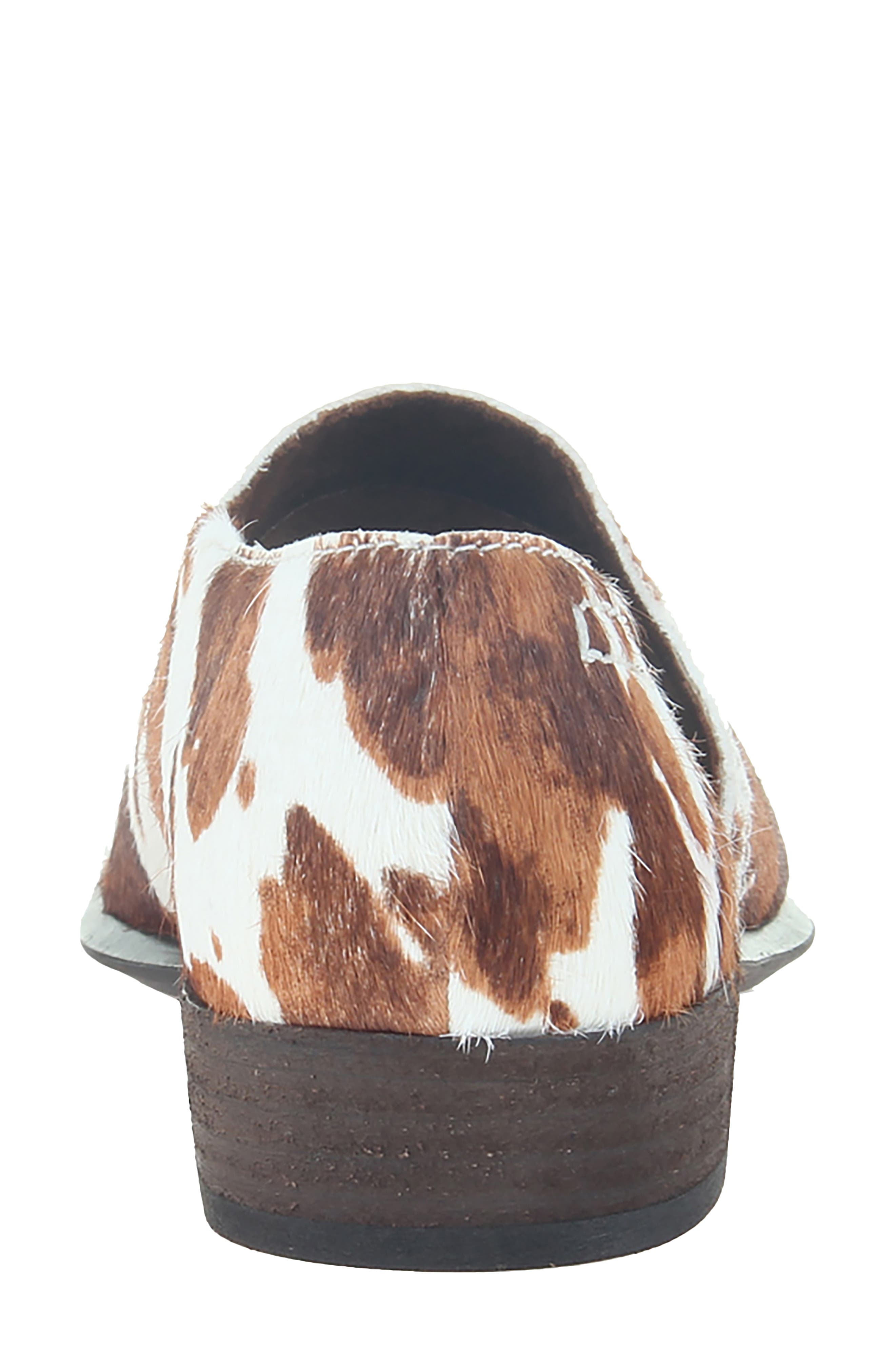 OTBT Coyote Half d'Orsay Genuine Calf Hair Shoe, Alternate, color, Calf Print Calf Hair