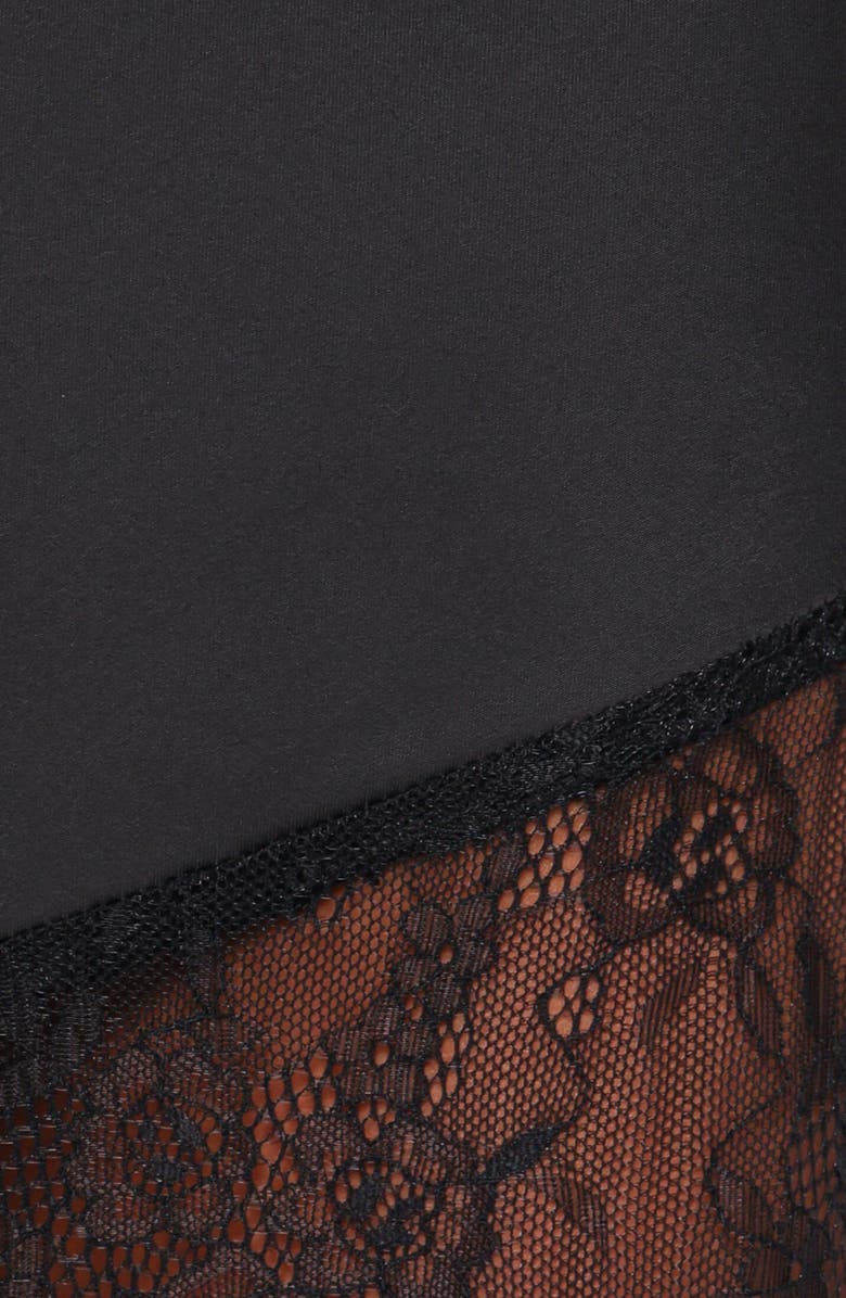 Petal & Pup Winona Lace & Satin Maxi Skirt, Alternate, color, Black