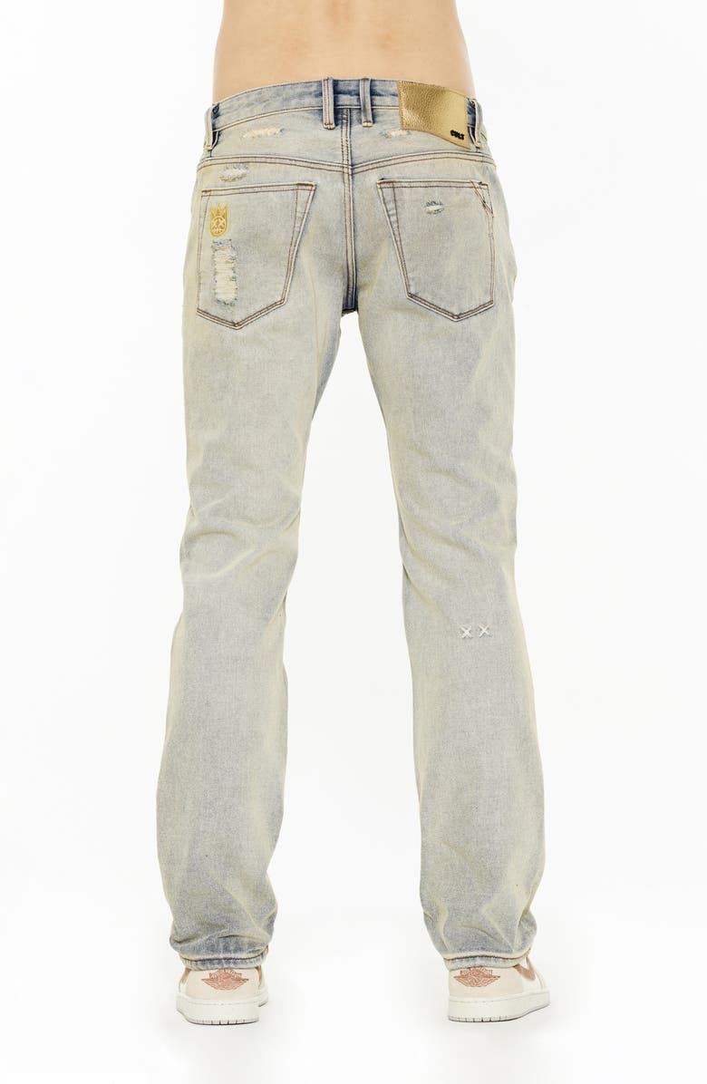 Cult of Individuality Rebel Ripped Straight Leg Jeans, Alternate, color, Iris