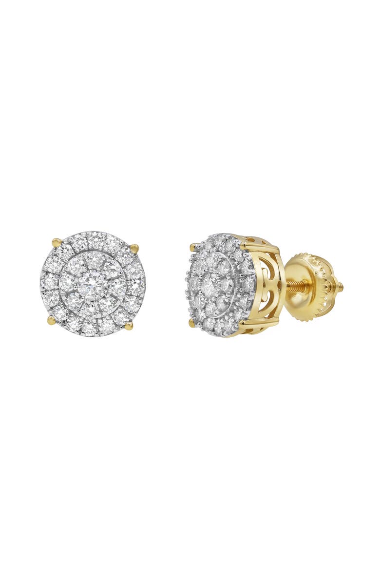 LuvMyJewelry Circle Entwine 14K Yellow Gold Diamond Earrings - 0.81ct., Main, color, 14K Yellow Gold