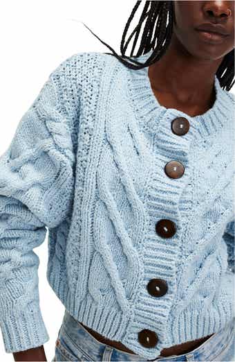 Free People Bonfire Cable Knit Cardigan