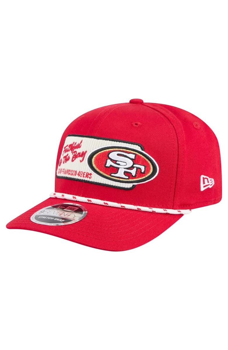New Era Men's New Era Scarlet San Francisco 49ers Chant 9SEVENTY Stretch-Snap Hat, Main, color, Scarlet