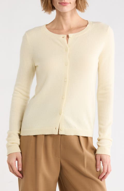 Rolled Edge Cashmere Cardigan