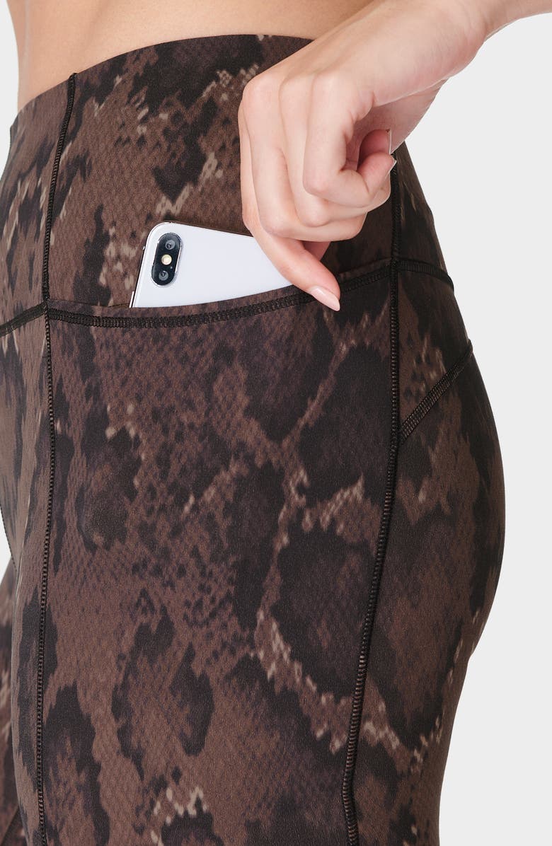 Sweaty Betty Supersoft Yoga 7/8 Leggings, Alternate, color, Brown Python Print