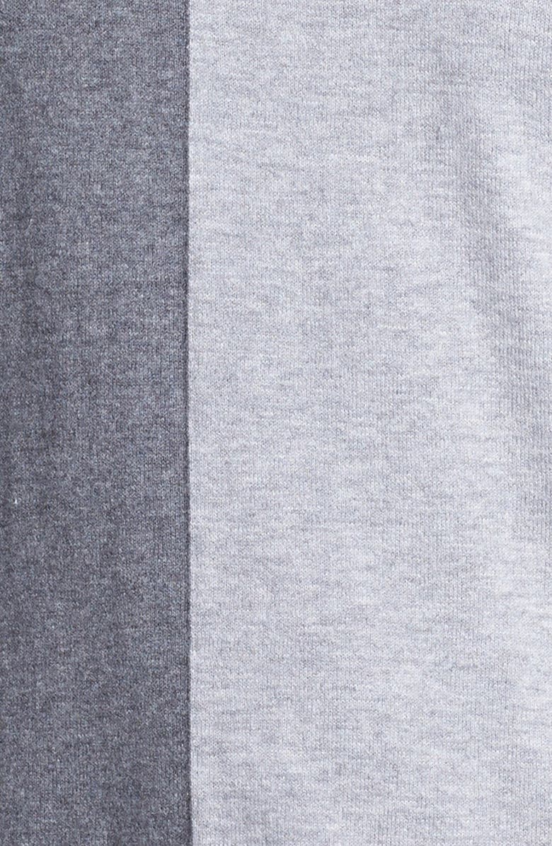 Amber Sun Zip Trim Colorblock Crewneck Sweater, Alternate, color,