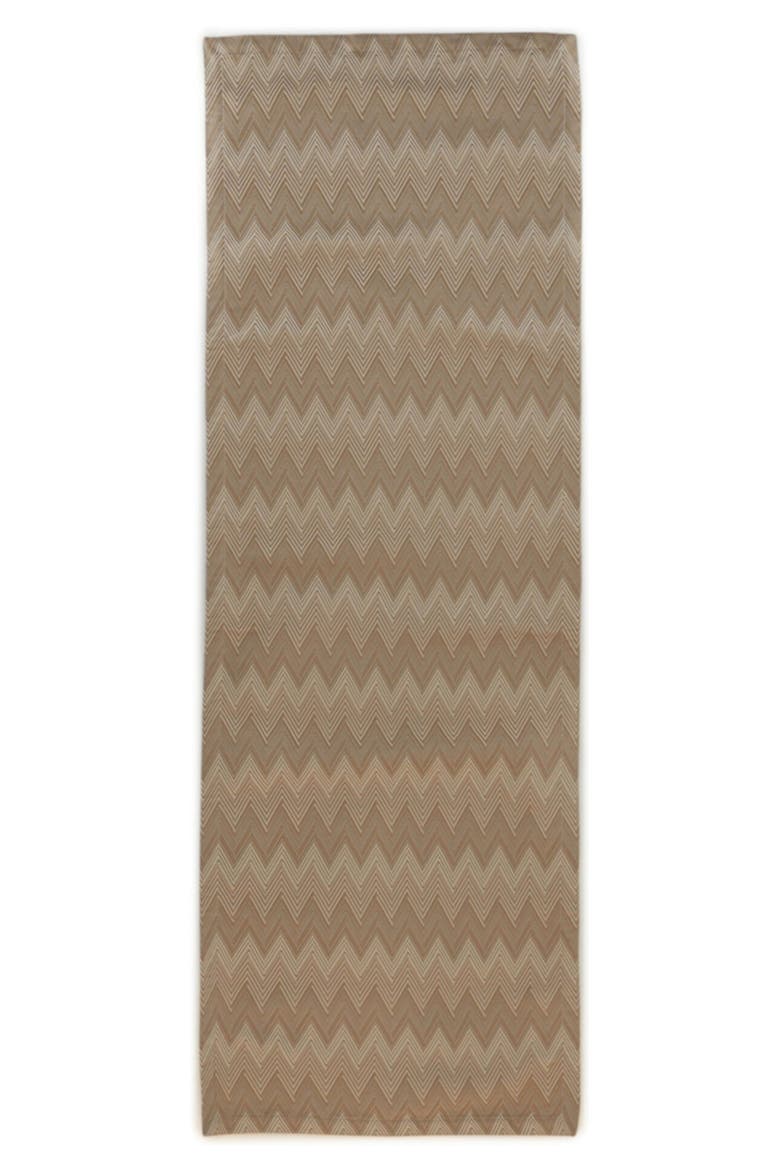 Zigzag Runner, Main, color, BEIGE WHITE