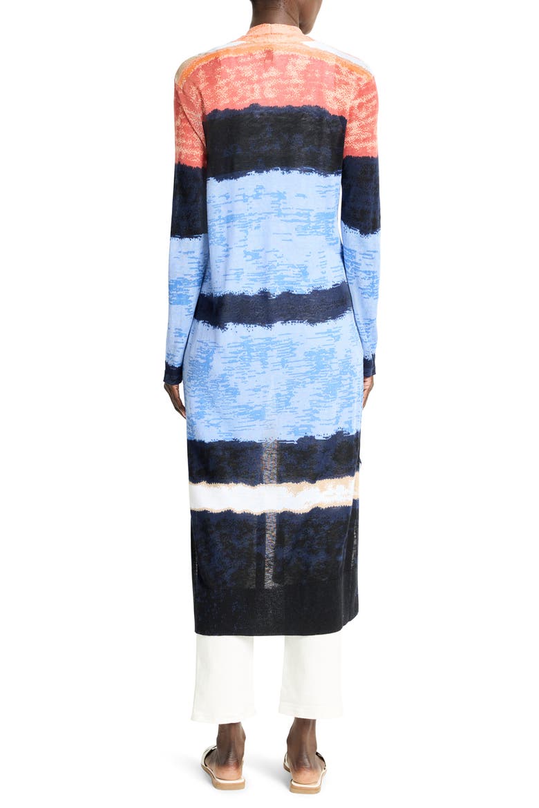 Painted Peninsula Longline Cardigan, Alternate, color, BLUE MULTI