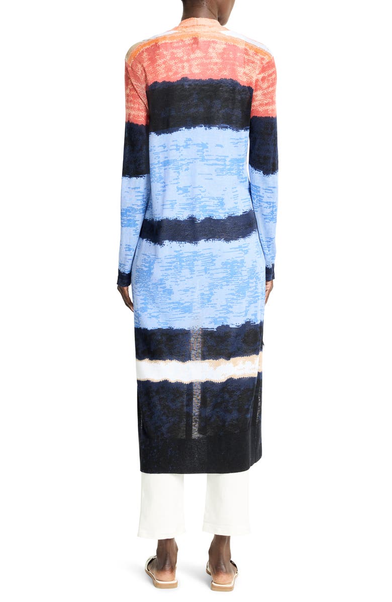 NIC+ZOE Painted Peninsula Longline Cardigan, Alternate, color, Blue Multi