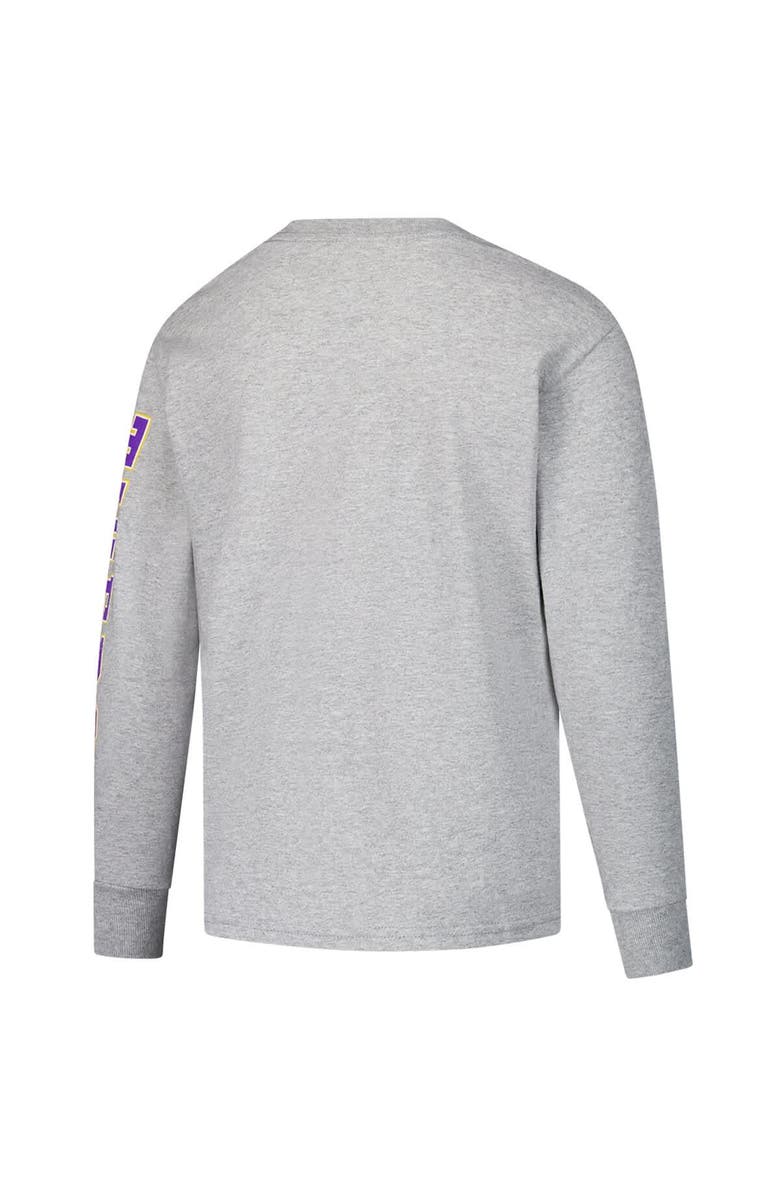 Champion Youth Champion Gray LSU Tigers Distressed Arch Over Logo Long Sleeve T-Shirt, Alternate, color, Gray