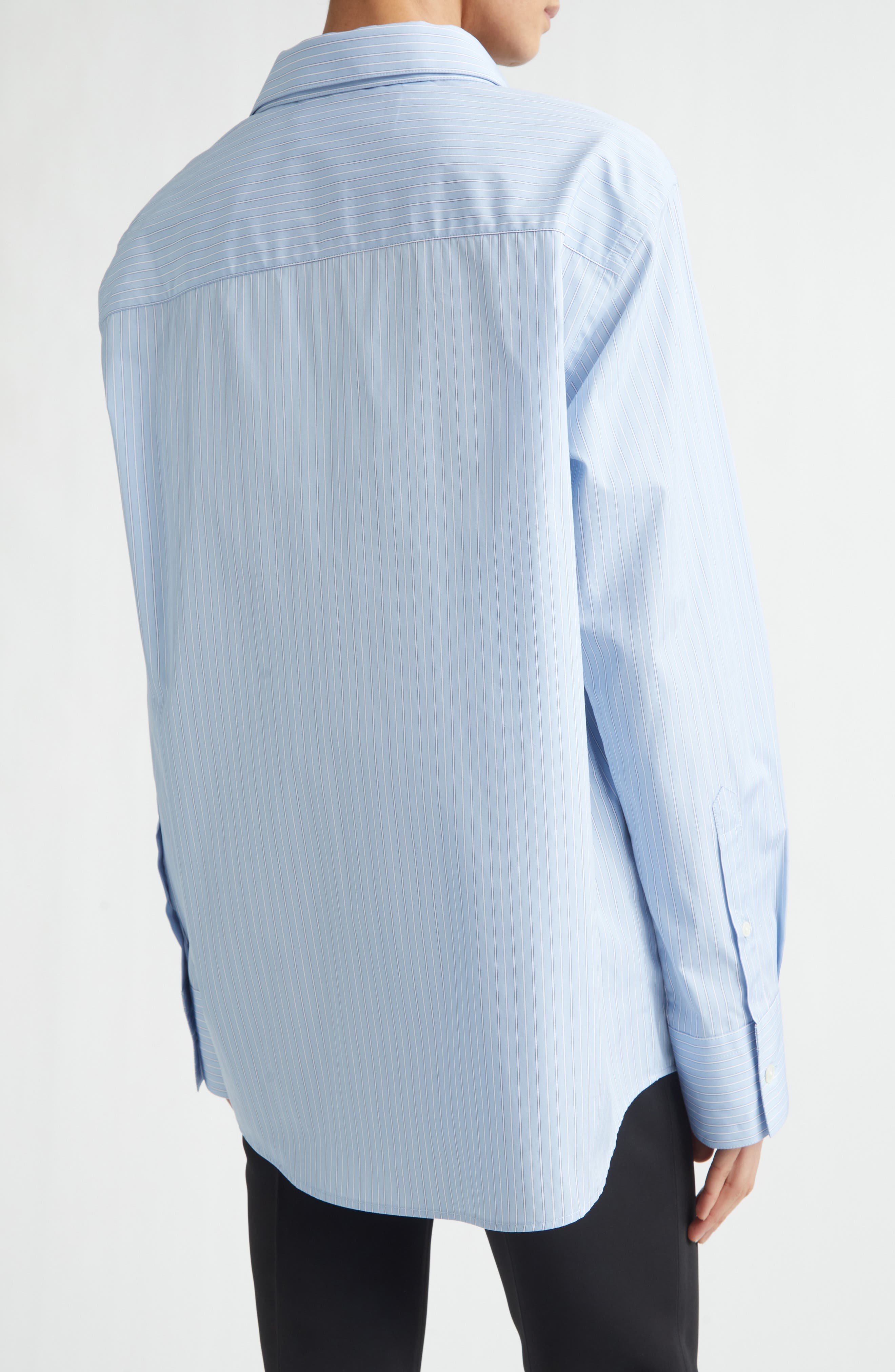 Double Collar Stripe Shirt - image 2