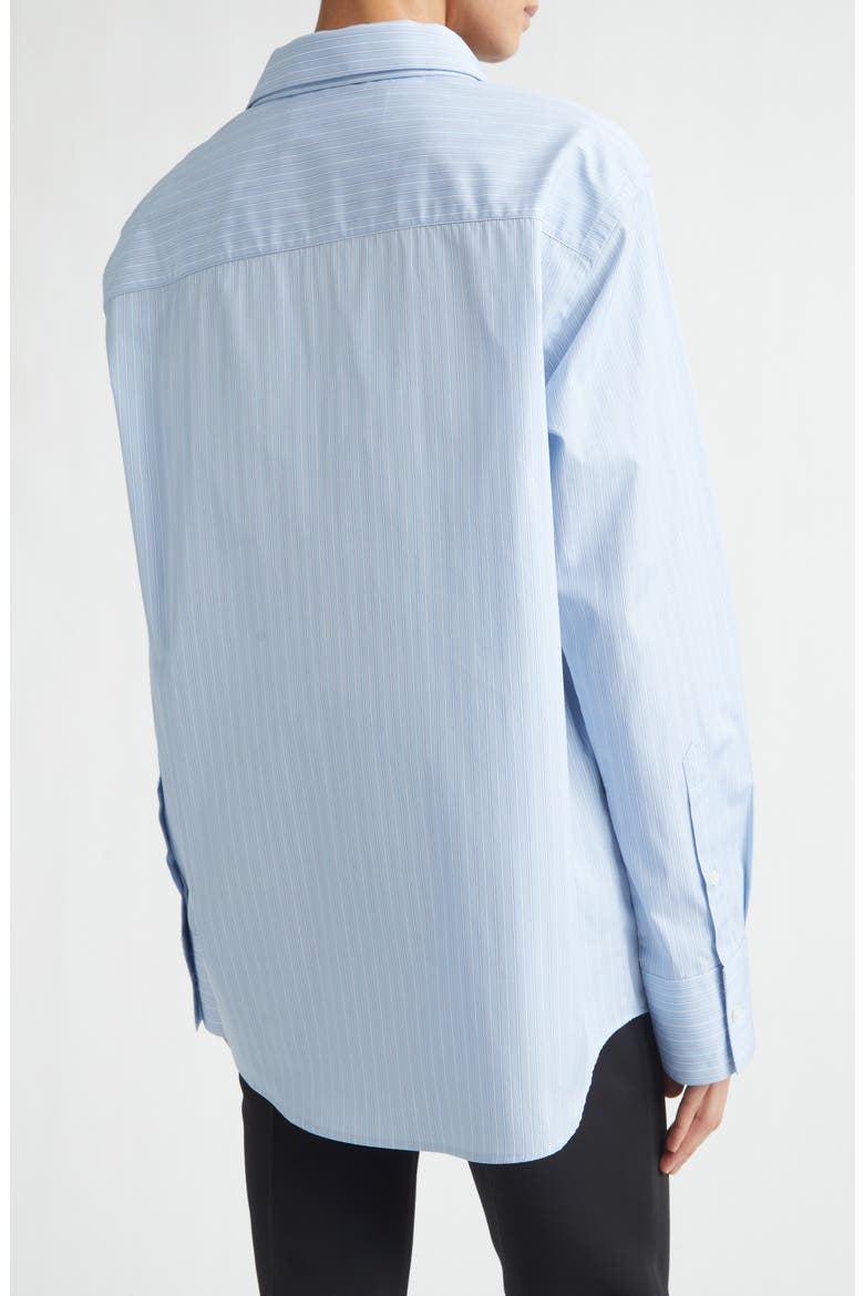 Double Collar Stripe Shirt, Alternate, color, BLUE STRIPE