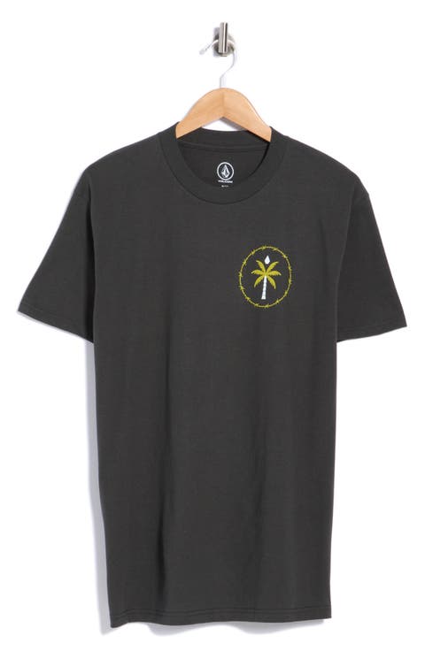 Spider Palm Cotton Graphic T-Shirt