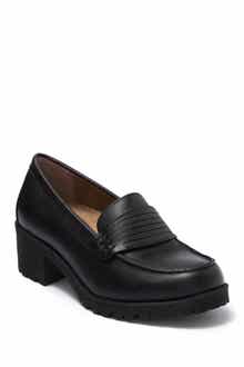 Eastland Newbury Leather Block Heel Loafer