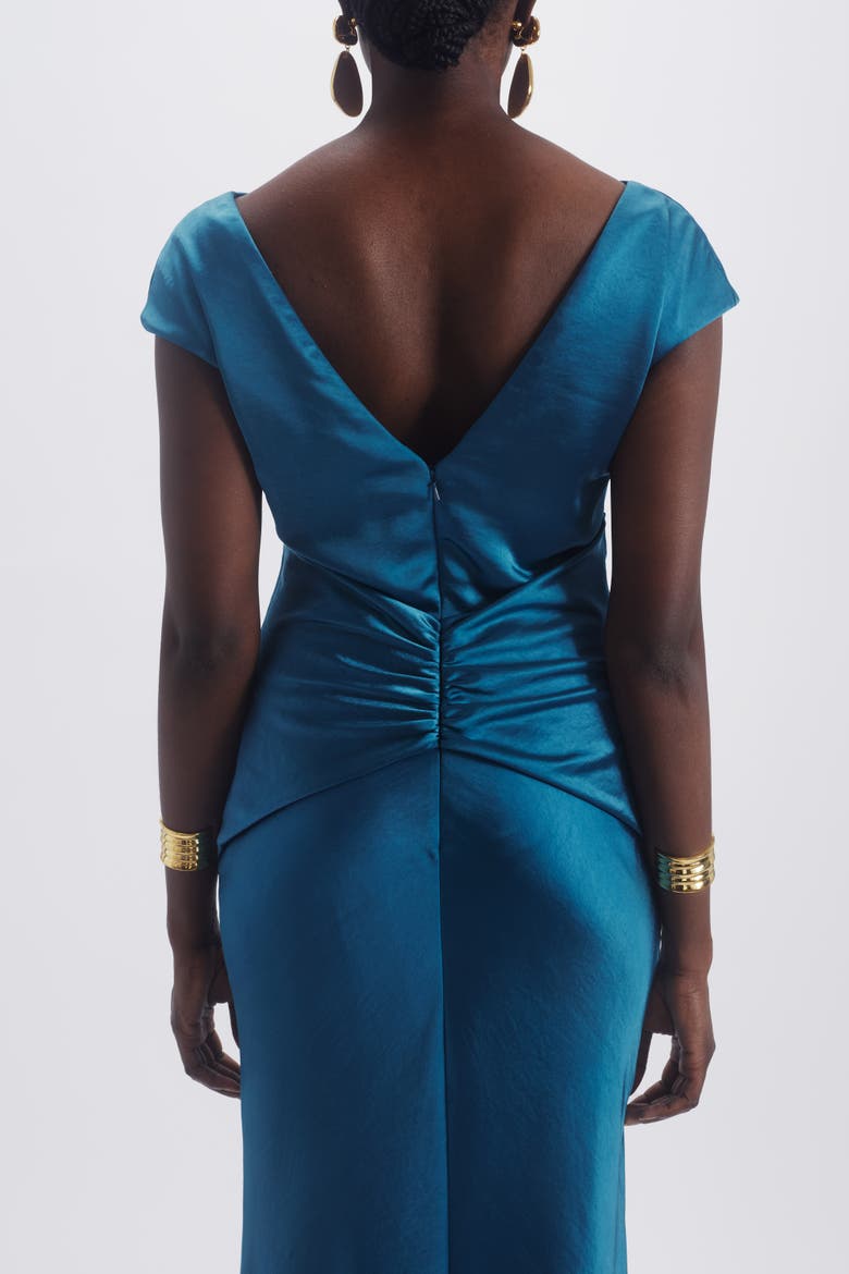 Cowl Twist Knot Dress, Alternate, color, Ocean
